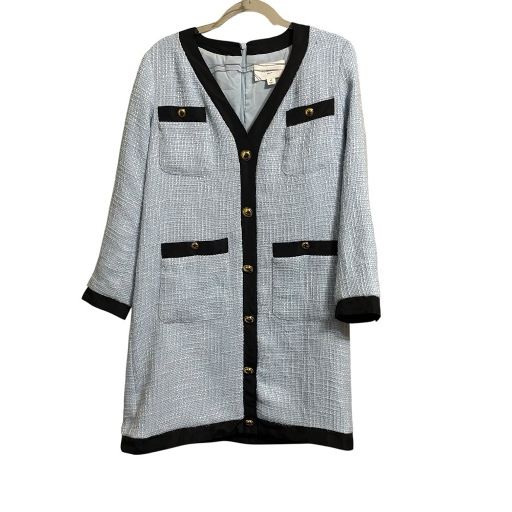 Tuckernuck Sz XS Light Blue Tweed Dress